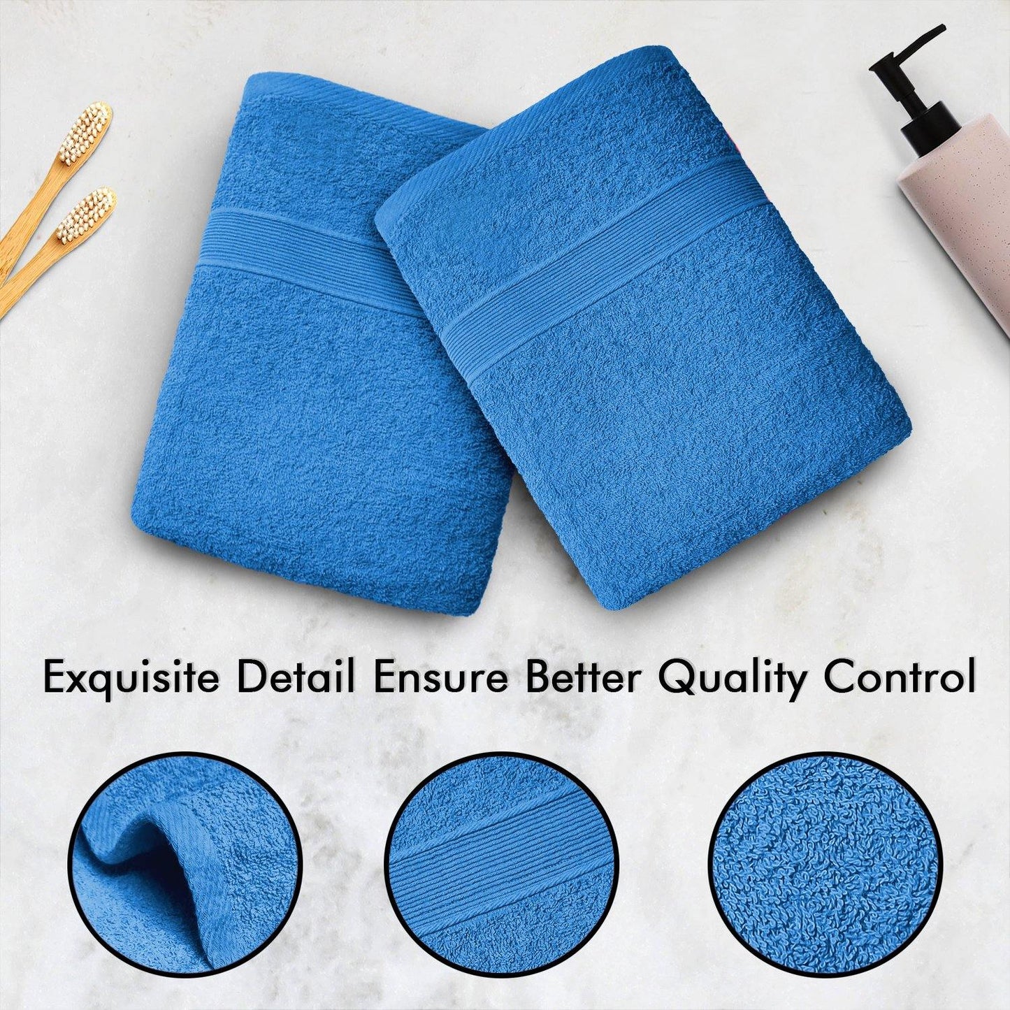 Lavish Touch 400 GSM 100% Cotton 4 Pack Bath Sheets Set - Kea Global