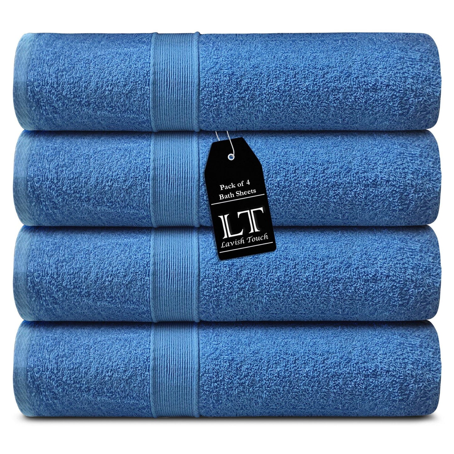 Lavish Touch 400 GSM 100% Cotton 4 Pack Bath Sheets Set - Kea Global