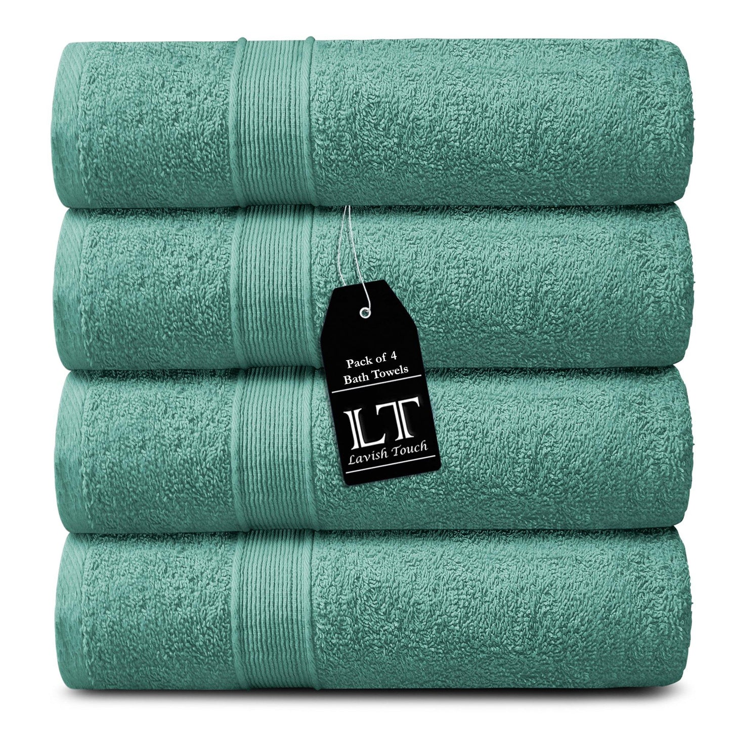 Lavish Touch 400 GSM 100% Cotton 4 Pack Bath Towels Set - Kea Global