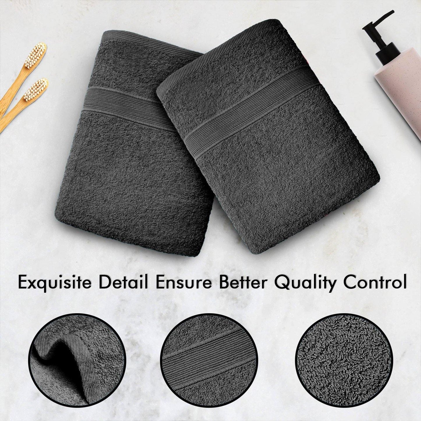 Lavish Touch 400 GSM 100% Cotton 4 Pack Bath Towels Set - Kea Global