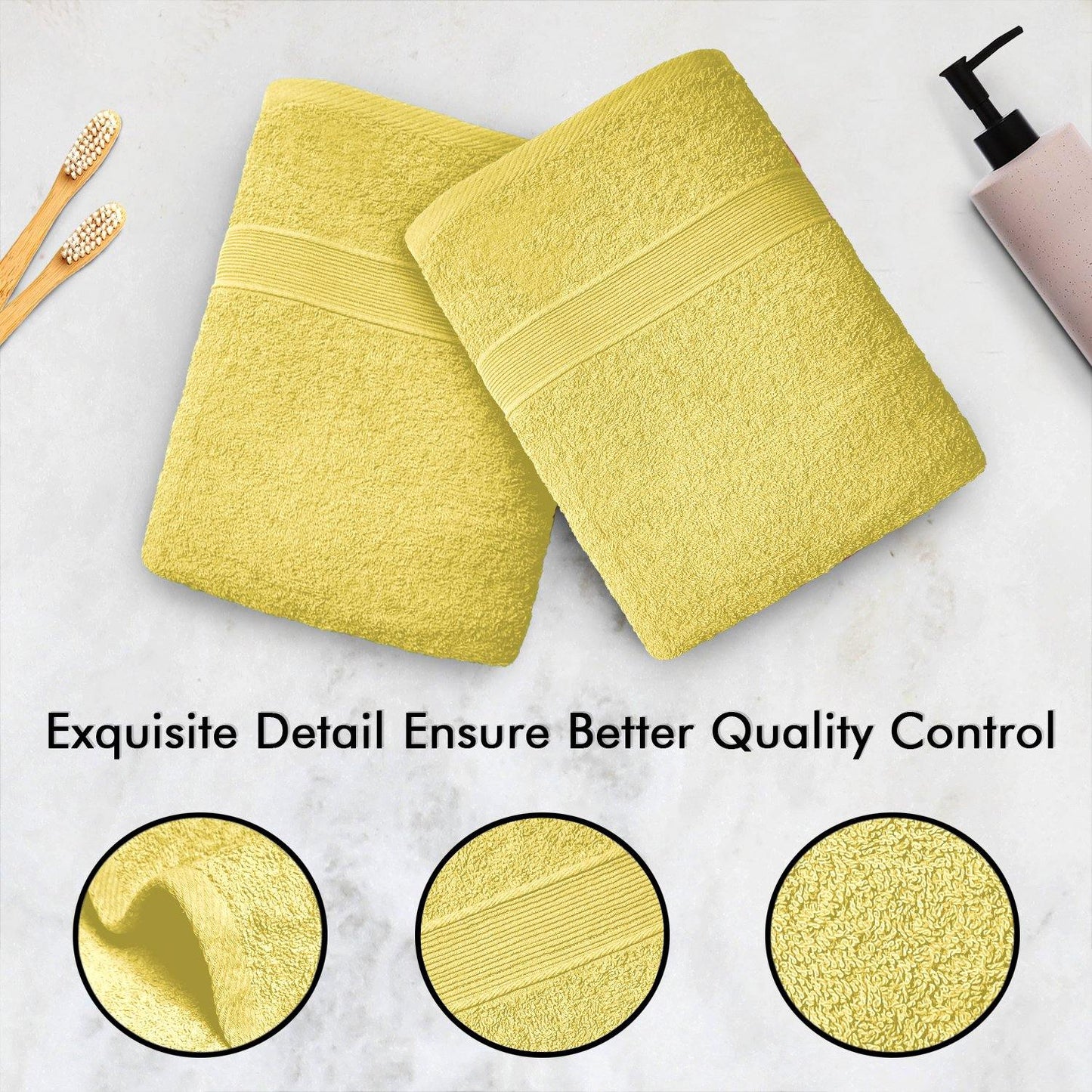 Lavish Touch 400 GSM 100% Cotton 4 Pack Bath Towels Set - Kea Global