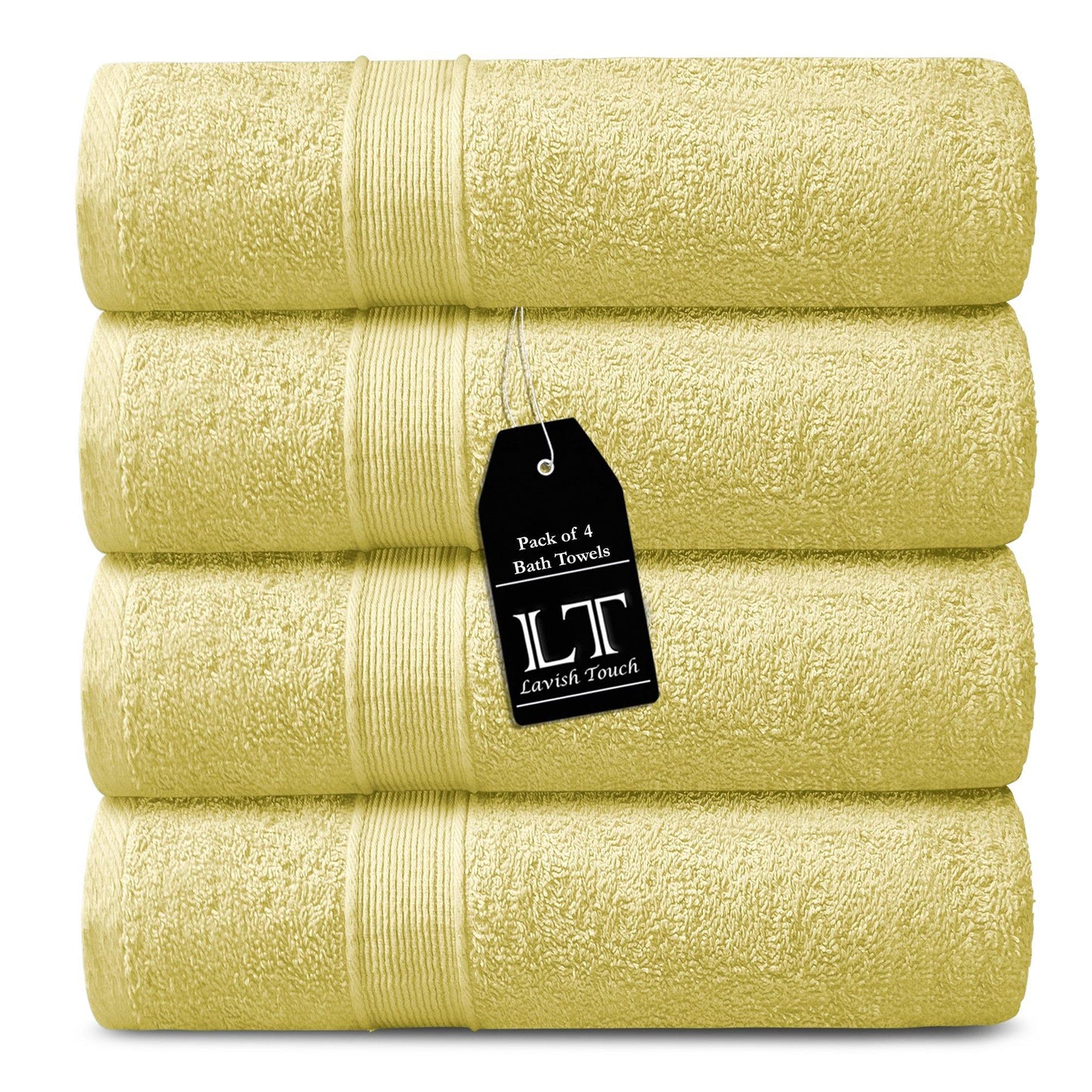 Lavish Touch 400 GSM 100% Cotton 4 Pack Bath Towels Set - Kea Global