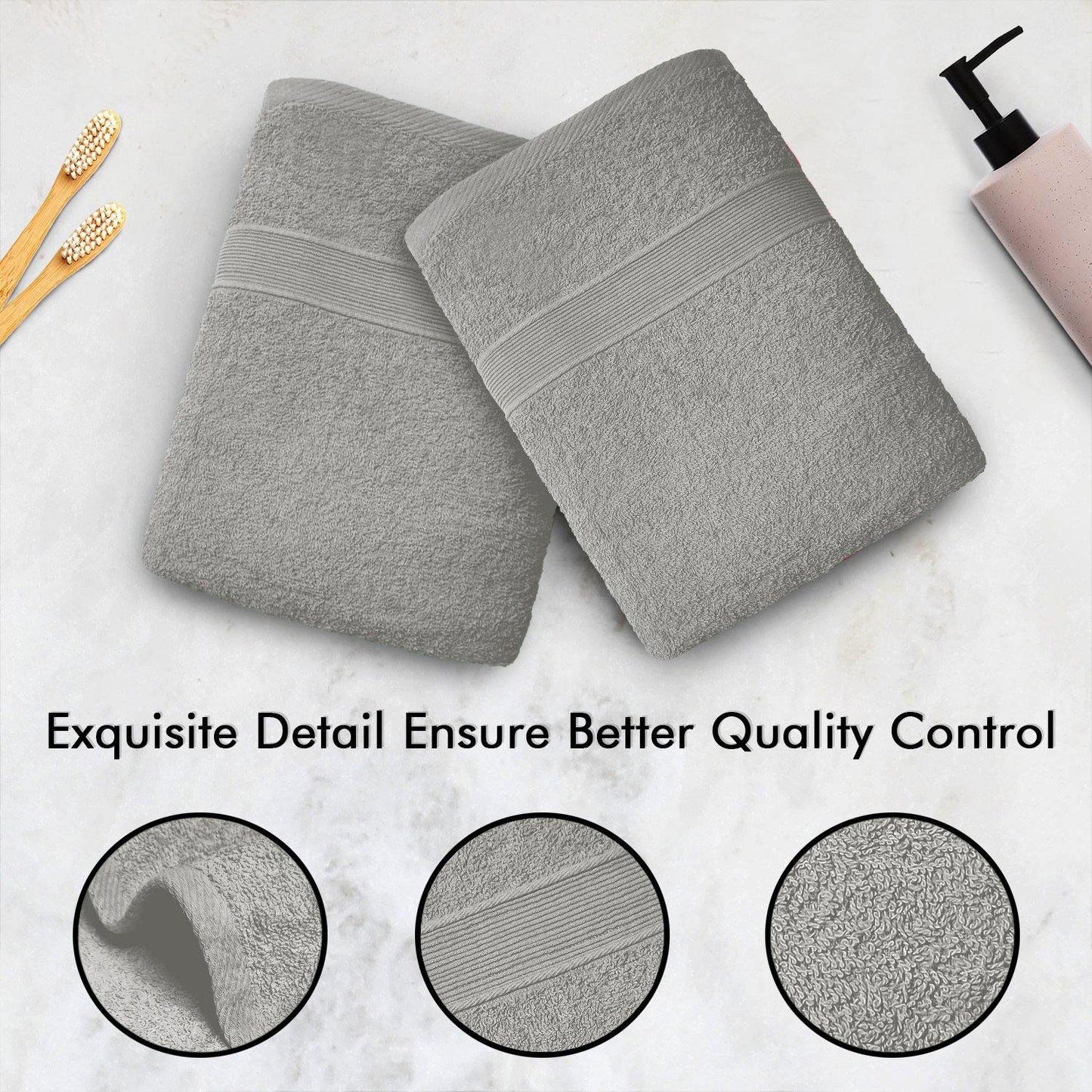 Lavish Touch 400 GSM 100% Cotton 4 Pack Bath Towels Set - Kea Global