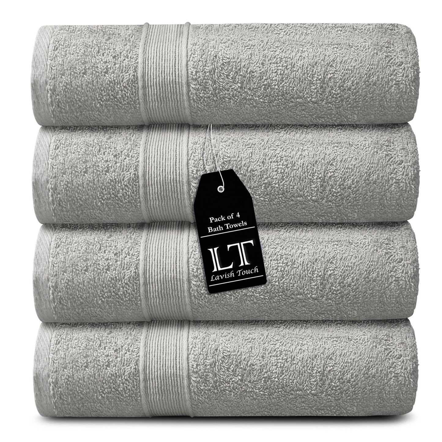Lavish Touch 400 GSM 100% Cotton 4 Pack Bath Towels Set - Kea Global