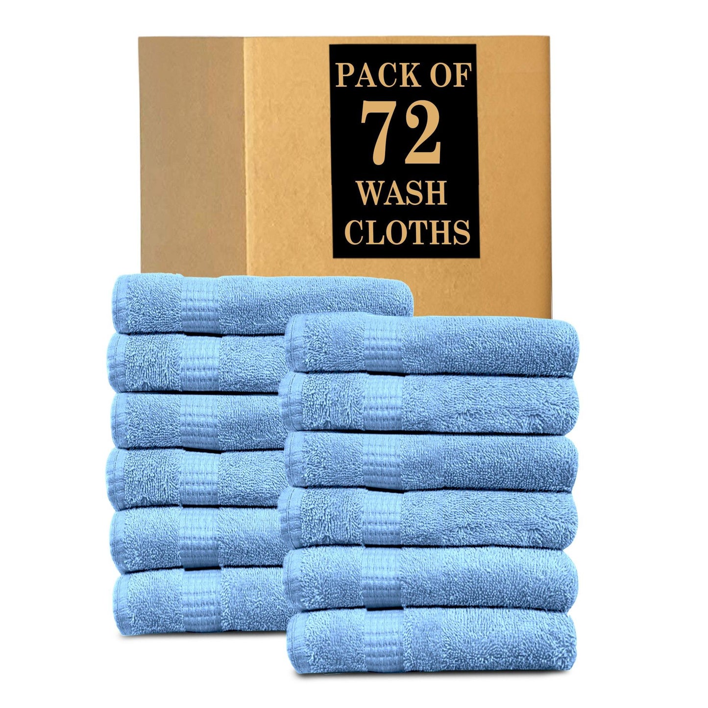 Lavish Touch Melrose 100% Cotton Luxury Wash Towels - Pack of 72 - Kea Global