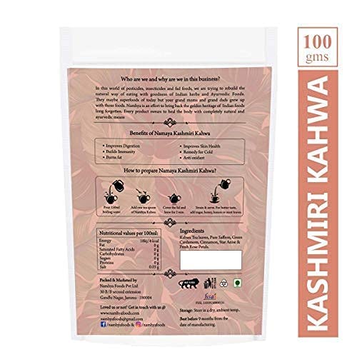 Namhya Kashmiri Kahwa with Pure Saffron (100G) - Kea Global