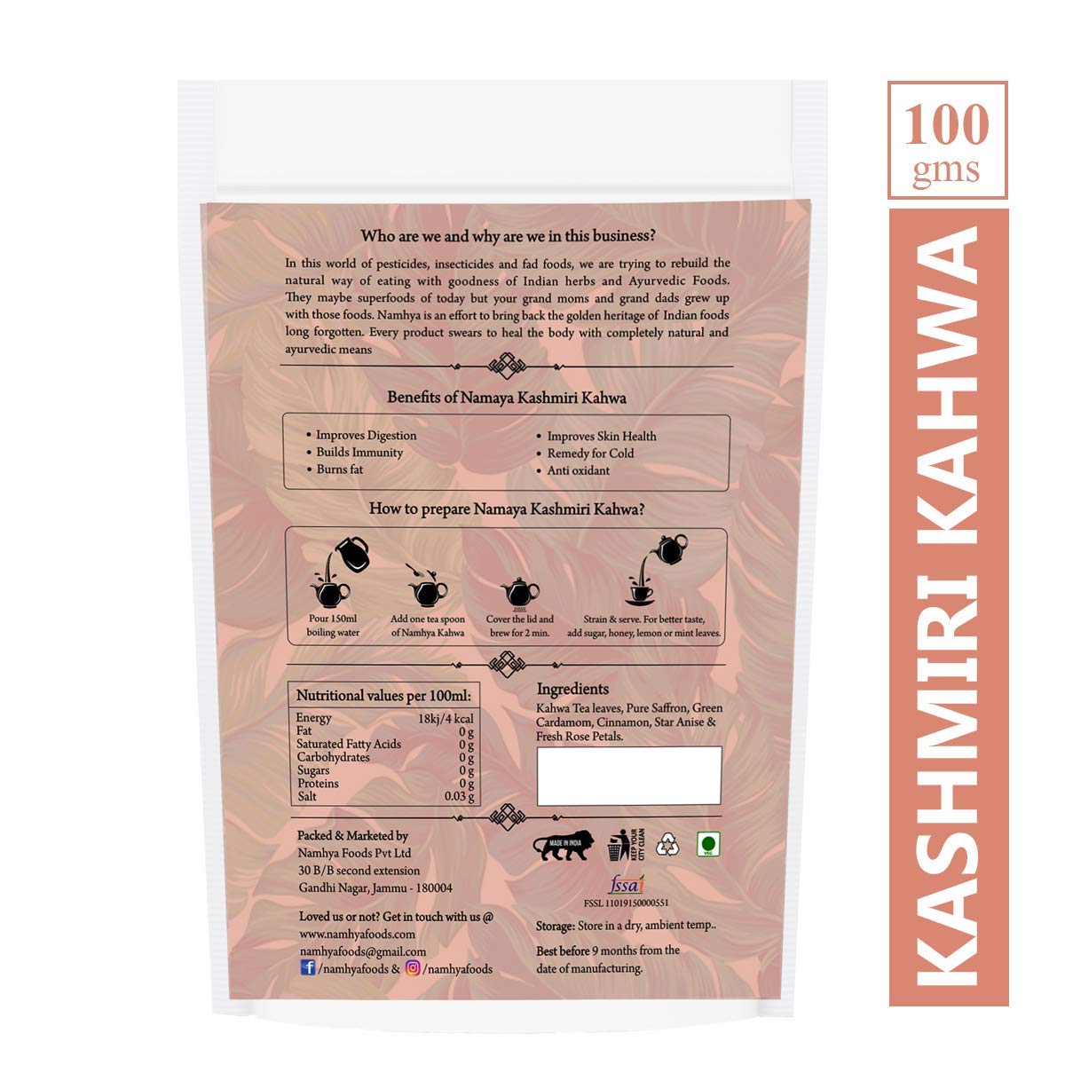 Namhya kashmiri kahwa - Kea Global