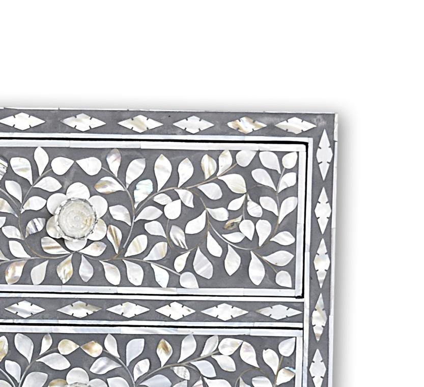 Lavish Touch Atella Side Table Mother of Pearl - Kea Global