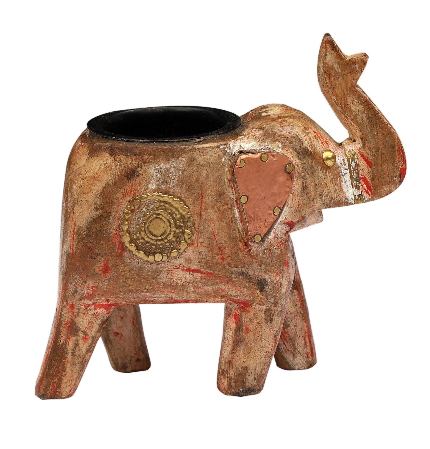 Lavish Touch Ennis T-Light Holder - Beige - Kea Global