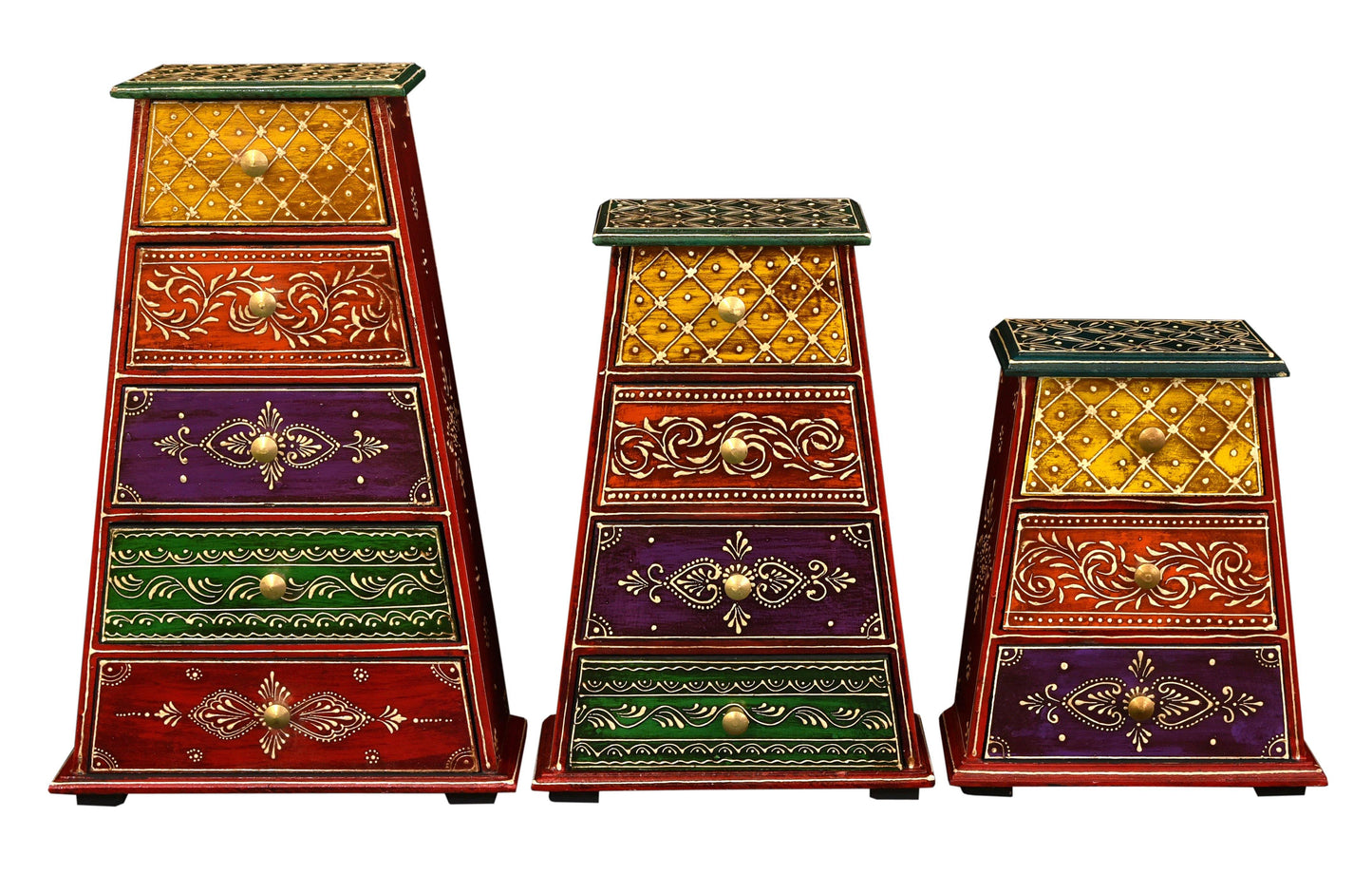 Lavish Touch Funa Drawer Chest - Set of 3 - Kea Global