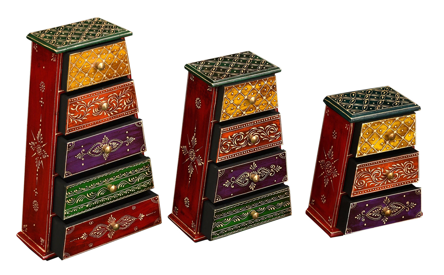 Lavish Touch Funa Drawer Chest - Set of 3 - Kea Global