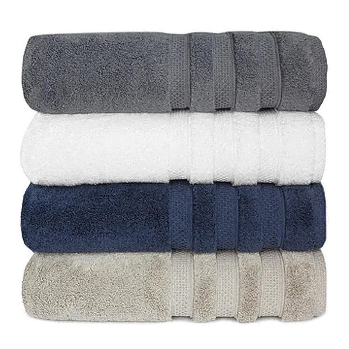 Lavish Touch 700 GSM Egyptian-Quality Cotton Pack of 4 Bath Towels