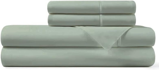 Pizuna Cotton Sheets Twin XL Size, 100% Long Staple Cotton Percale Sheets Twin XL with 15inch Deep Pocket (Combed Simply Taupe Cotton Sheets Twin XL)