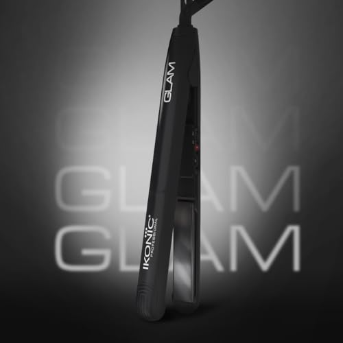 Ikonic Glam Hair Straightener For Women With Professional Cutting-Edge Floating Tourmaline Ceramic Plates Ideal For Straighteneing, Curls, Waves Auto Controlled Heat Setting Super Stylish Lightweight Travel Friendly Quick Heat Up & Easy To Use