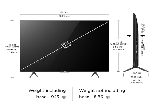 TCL 164 cm (65 inches) 4K Ultra HD Smart QLED Google TV 65C645 (Black)