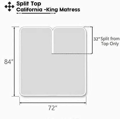 Half Split Sheets-Split Top King Sheets Split Head King Sheets Sets for Adjustable Beds - 100% Egyptian Cotton 800TC Split Head Flex Top 18" Deep Pocket - 34" Top Split King, Dark Grey Solid