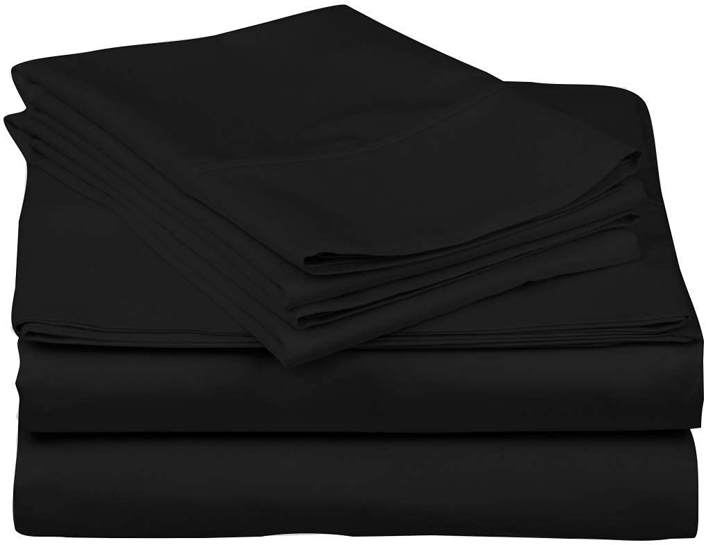 Split Top California King Sheets Split Head California King Sheets Sets for Adjustable Beds- 100% Egyptian Cotton 800TC Split Head Flex Top 18" Deep Pocket - 32" Top Split Cal-King, Dark Grey Stripe