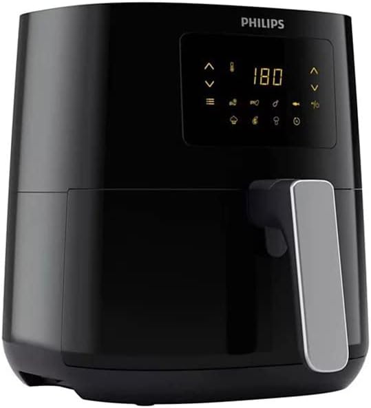 Philips Essential Air Fryer HD9252/70 with Rapid Air Technology, uses up to 90% less fat, 7 Presets Touch Screen