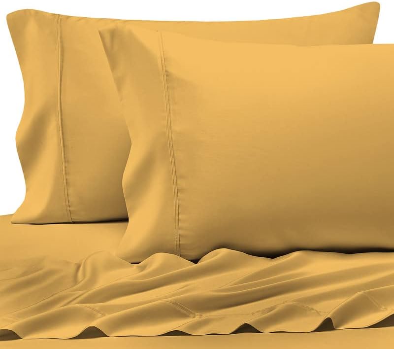 Pizuna Pure 100% Cotton Pillow Cases Queen Size Set of 2 Rio Red, Luxurious 400 Thread Count Long Staple Cotton Sateen with Envelope Closure (Combed Rio Red Cotton Pillow Cases Queen)