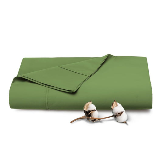 Pizuna Pure 100% Cotton Flat Sheets Only Full Off White (1 PC), Luxurious 400 Thread Count Long Staple Cotton Sateen with 4inch Hem (Combed Full Flat Sheet Only Cotton)