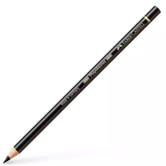 Faber-Castell Art & Graphic Polychromos Colour Pencil, (199), Black, for Art, Craft, Drawing, Sketching, Home, School, University, Colouring