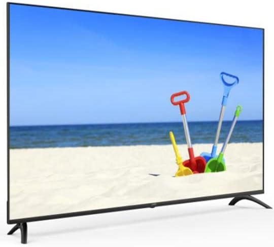 55 Inch Edgeless 4k UHD Official Google Android TV with Dolby Audio, Bluetooth, Chromecast Built In, “OK Google” Voice Remote Control, DVB T2/S2 Receiver Included LT-55N7115A Black