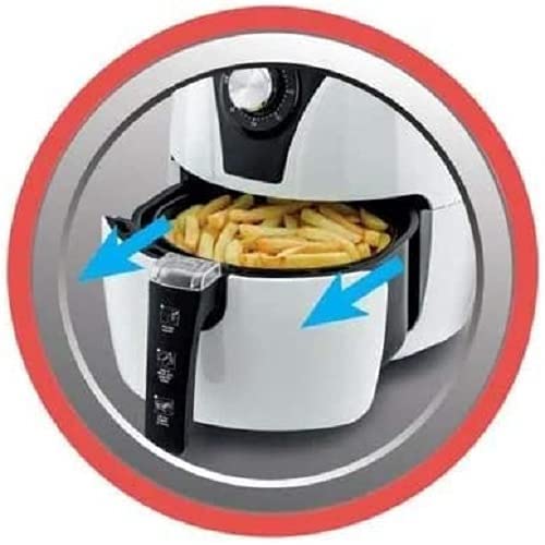 BLACK+DECKER 3.5L 1500W Manual AerOfry Air Fryer with Rapid Air Convection Technology, Black/White - AF220-B5