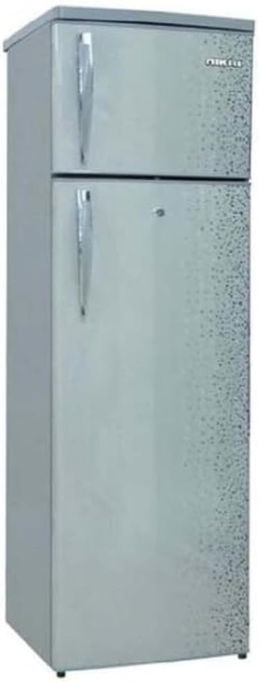 Nikai 170L Gross/112L Net, Double Door Refrigerator with Vegetable Crisper & Adjustable Glass Shelves, Defrosting & Temperature Control, Ideal for Kitchen, Bedroom, Office & Hotels - NRF170DN3M Silver