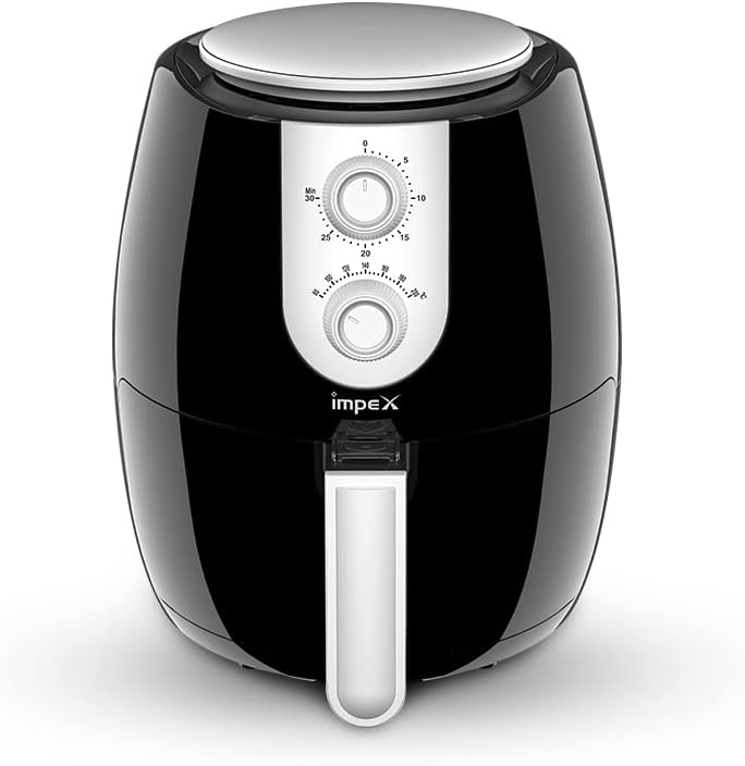 Impex 2.5 Ltr Air Fryer - Ideal for Meat, Fish, Vegetables, French Fries, Temperature Control 80°C-200°C, Timer 30 Mins with 2 Year Warranty-Black (AF 4302)