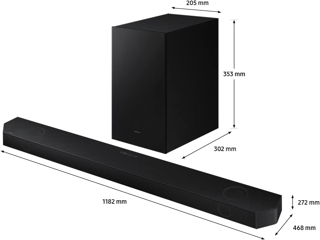 Samsung 3.1.2Ch Wireless Soundbar With Dolby Atmos/Dts:X 2 Up Firing Speakers In Built Subwoofer Bluetooth Connectivity - HW-Q700B