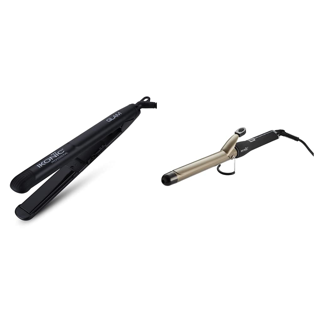 Ikonic Glam Hair Straightener For Women With Professional Cutting-Edge Floating Tourmaline Ceramic Plates Ideal For Straighteneing, Curls, Waves Auto Controlled Heat Setting Super Stylish Lightweight Travel Friendly Quick Heat Up & Easy To Use