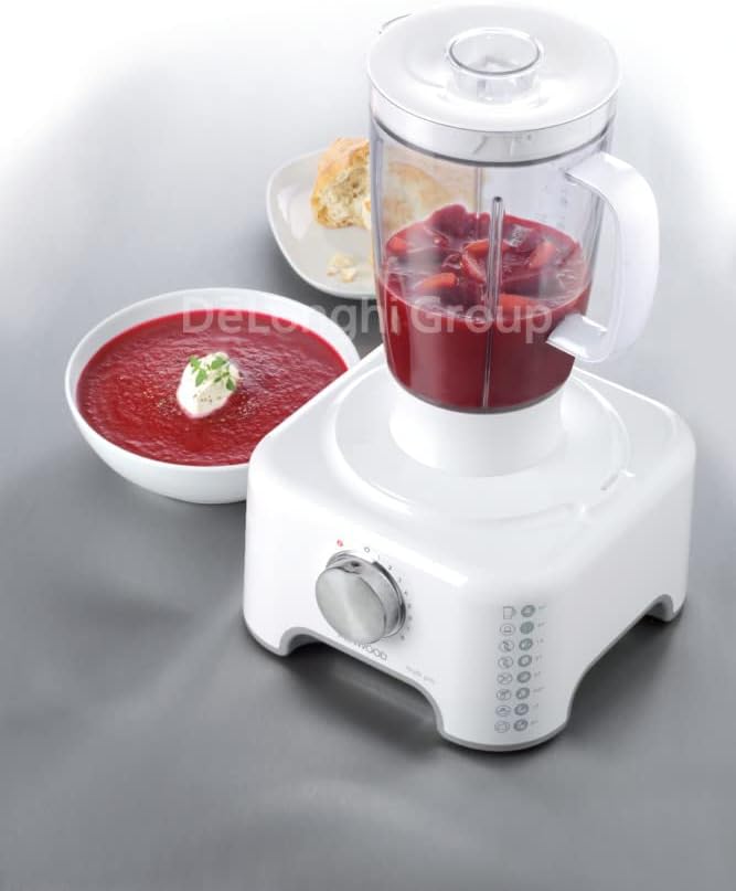 Kenwood Food Processor 750W Multi-Functional With 3 Interchangeable Disks, Blender, Whisk, Dough Maker Fdp03 White