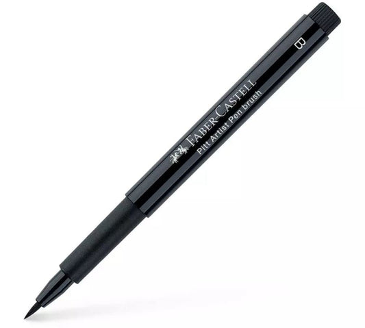Faber-Castell Art & Graphic Pitt Artist Pen Brush India Ink Pen, Black, Single Pitt Pen, For Art, Craft, Drawing, Sketching, Home, School, University, Colouring