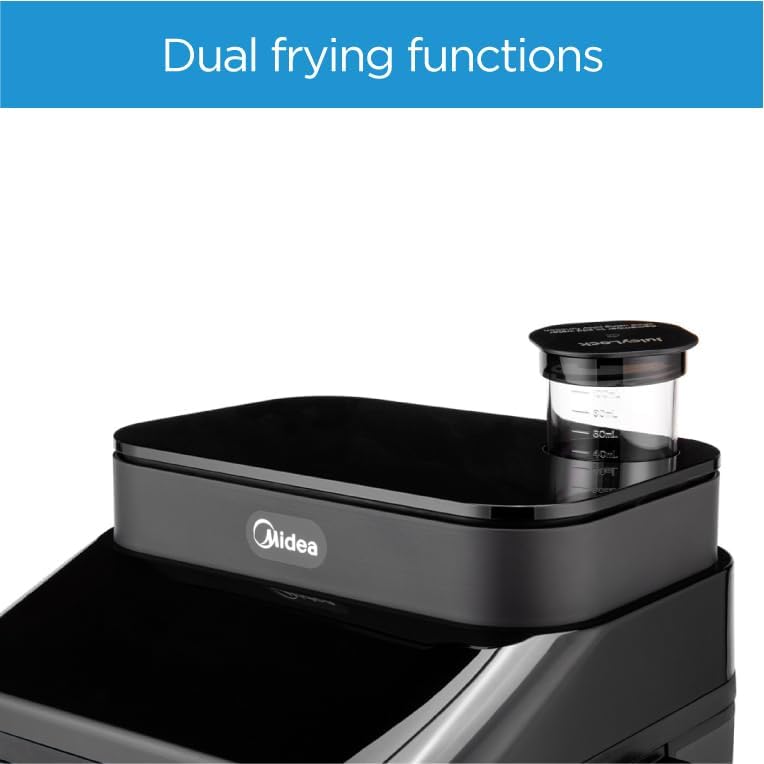 Midea 7.3L Extra Large Digital Air Fryer 1500W with Large See-Through Window, Dual Frying Functions, 8 Functions with Digital Panel, Dual Cyclone Rapid Hot Technology, Largest Oil Less Fryer, MFCY75A2
