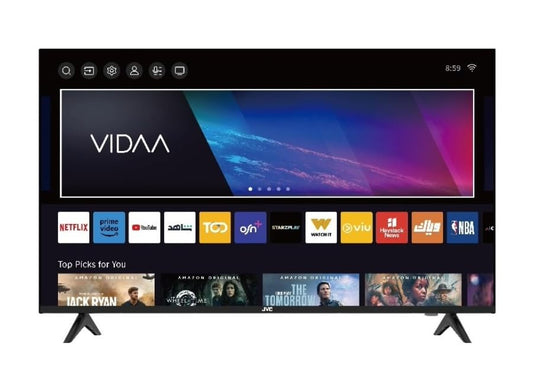 JVC 43-inch Edgeless 4K UHD Smart TV - 2024 New Model with Voice Air Mouse, Bluetooth and Dolby Audio LT-43N7115V