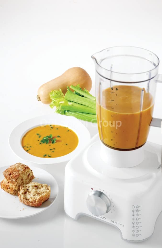 Kenwood Food Processor 750W Multi-Functional With 3 Interchangeable Disks, Blender, Whisk, Dough Maker Fdp03 White