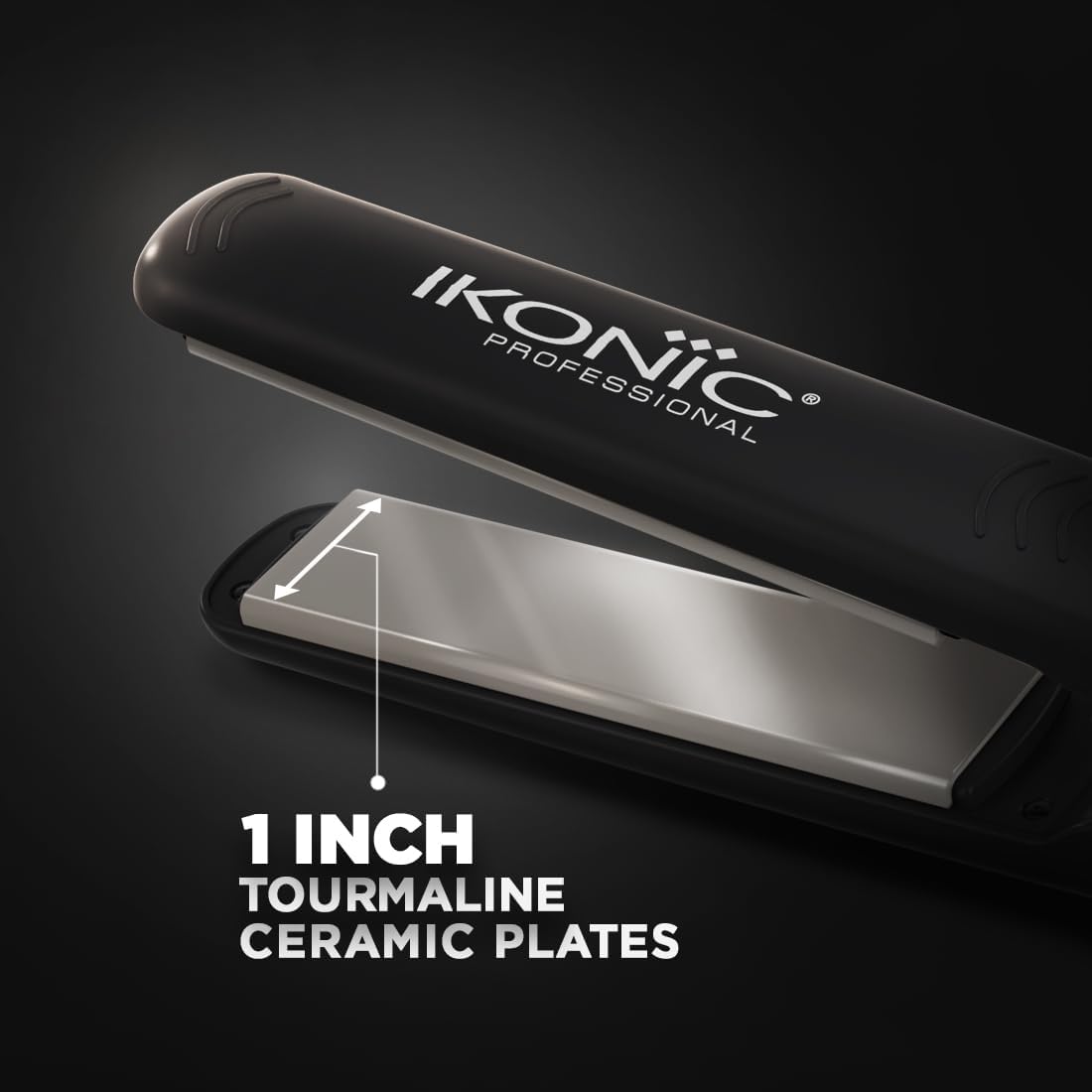 Ikonic Professional Pro Straight Hair Straightener, Black
