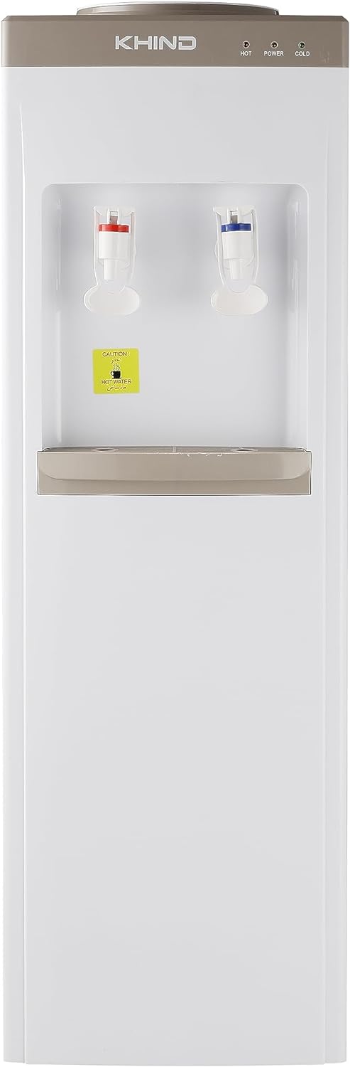 KHIND 7 Liters Freestanding Water Dispenser with Auto Suction Pump, Hot, Normal, & Cold Water Dispensing, Bottom Load, Child Lock, Intelligent Indicator Lights, Black - WD-3BP- Made In China