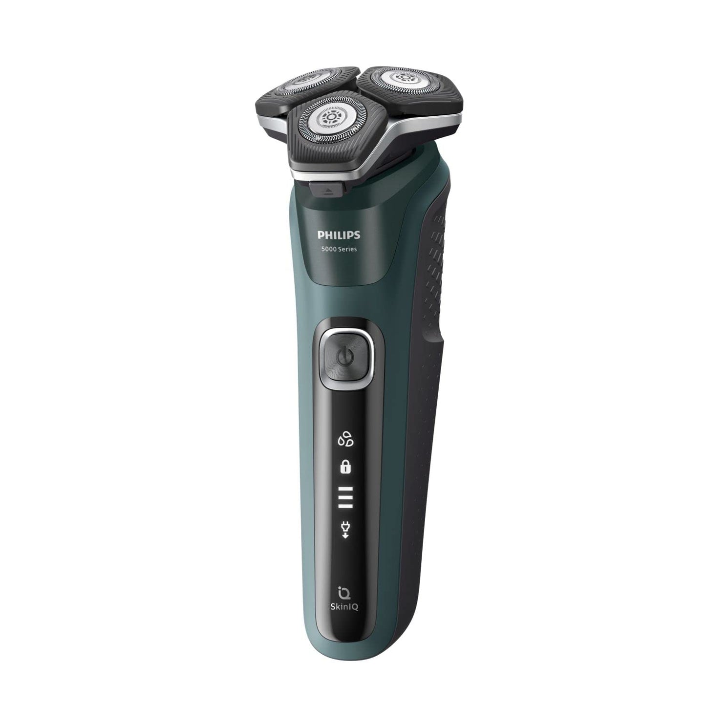 PHILIPS Shaver Series 5000 with Advanced SkinIQ, Wet & Dry Men's Electric Shaver with Integrated Pop-up Trimmer, 60 mins Run Time - S5588/30, Deep Black, [comes with UK Plug]