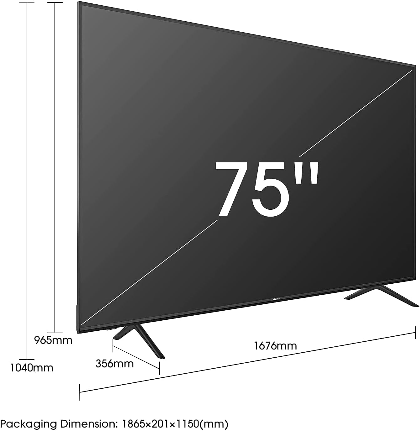 Hisense 50 Inch TV 4K UHD Smart TV, With Dolby Vision HDR, DTS Virtual X, YouTube, Netflix, Freeview Play & Alexa Built-in, Bluetooth & WiFi Black Model 50A61GTUK - 1 Year Full Warranty.
