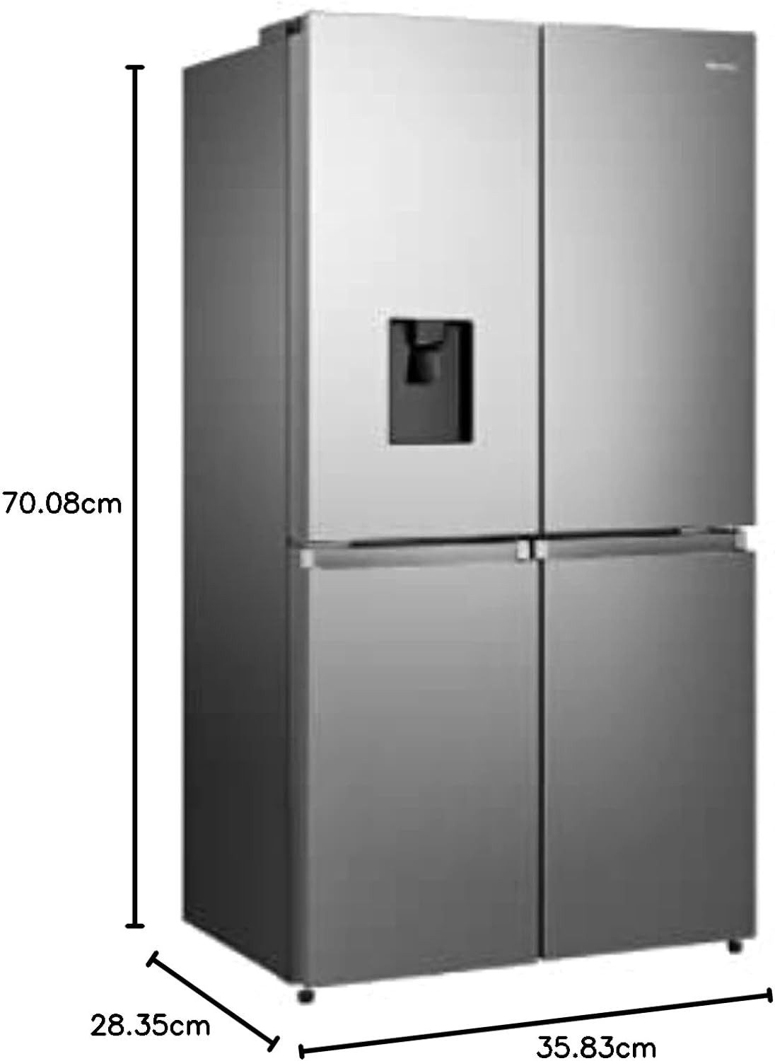 Hisense Refrigerator 264 Liter Top Mount Double Door Silver Model Rt264N4Dgn"Min 1 year manufacturer warranty"