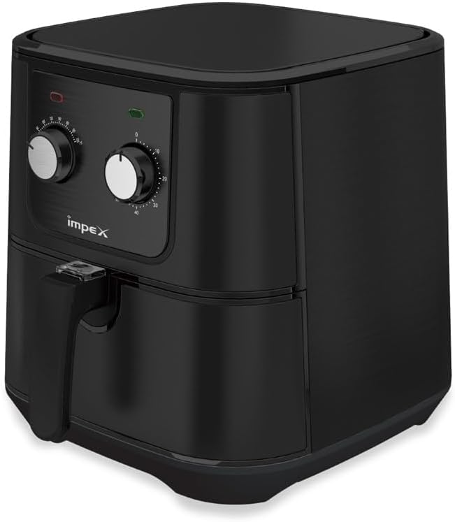 Impex 2.5 Ltr Air Fryer - Ideal for Meat, Fish, Vegetables, French Fries, Temperature Control 80°C-200°C, Timer 30 Mins with 2 Year Warranty-Black (AF 4302)