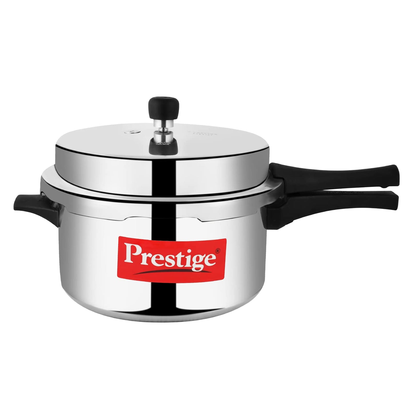 Prestige Popular Pressure Cooker | Aluminium Cooker with Lid 5 Ltr| Silver