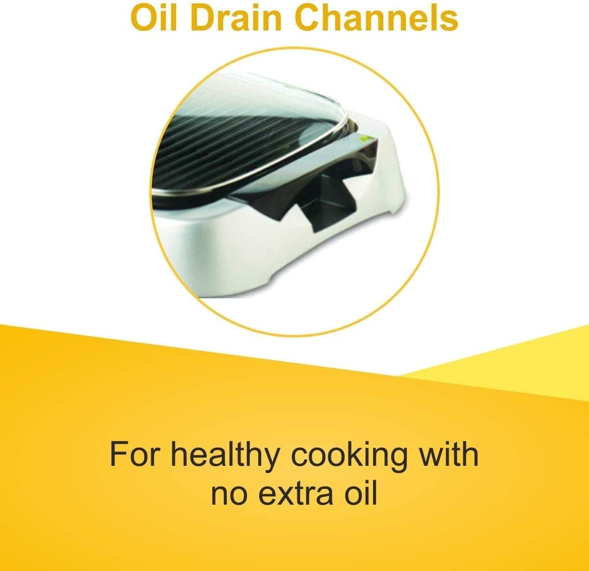 KENWOOD Grill 1700W Contact Health Large Family Sized Griddle with Glass Lid, Variable Temperature Control, Cool Touch Handles - Ideal for Steak, Chicken, Fish, Vegetables HG230 Black