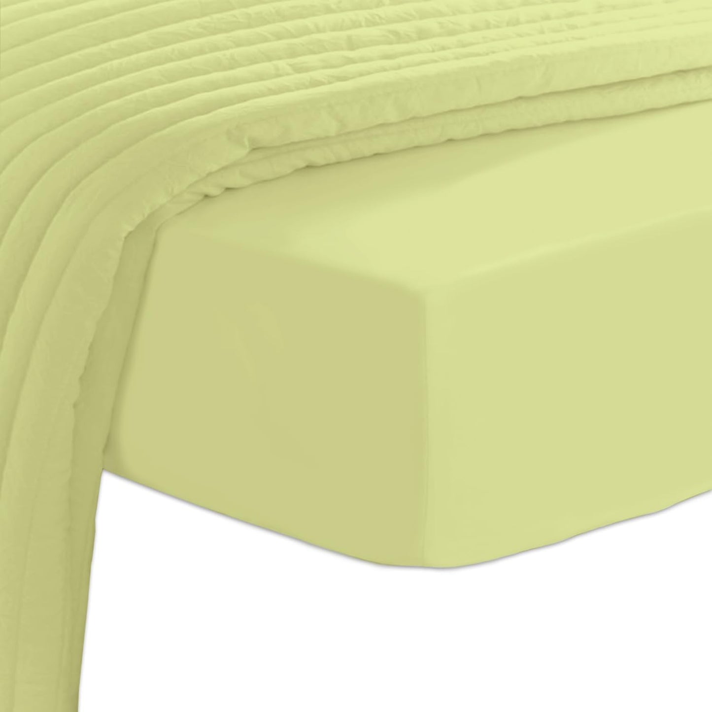 100% Cotton Twin Fitted Sheet White, Luxurious 400 Thread Count Long Staple Cotton Sateen 15" Deep Pocket Twin Sheets (Combed Cotton Fitted Sheet)