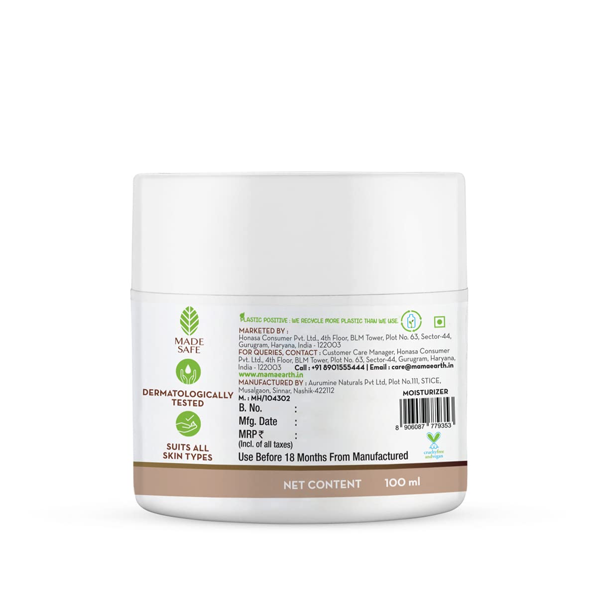 Mamaearth Rice Water Gel Face Moisturizer | Long Lasting Hydration with Niacinamide | Helps Reduce Spots, Scars & Marks | Fast Absorbing, Lightweight & Non-Sticky | 3.38 Fl Oz/100ml