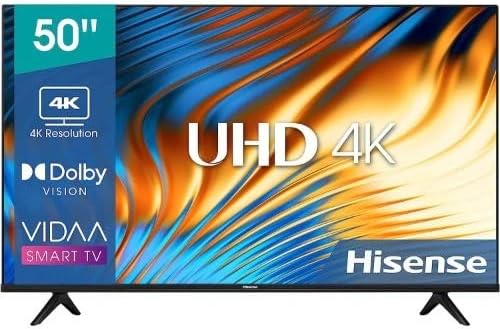 Hisense A6 Series 50-Inch 4K UHD Smart LED TV 50A61K Black