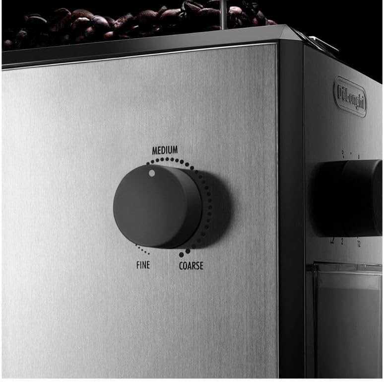 De'Longhi KG89 KG 89 Professional coffee grinder for up to 12 cups, plastic housing, silver, 110 watts
