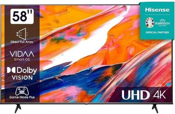 Hisense 58A61K 4K UHD Smart DLED Television 58inch (2023 Model)