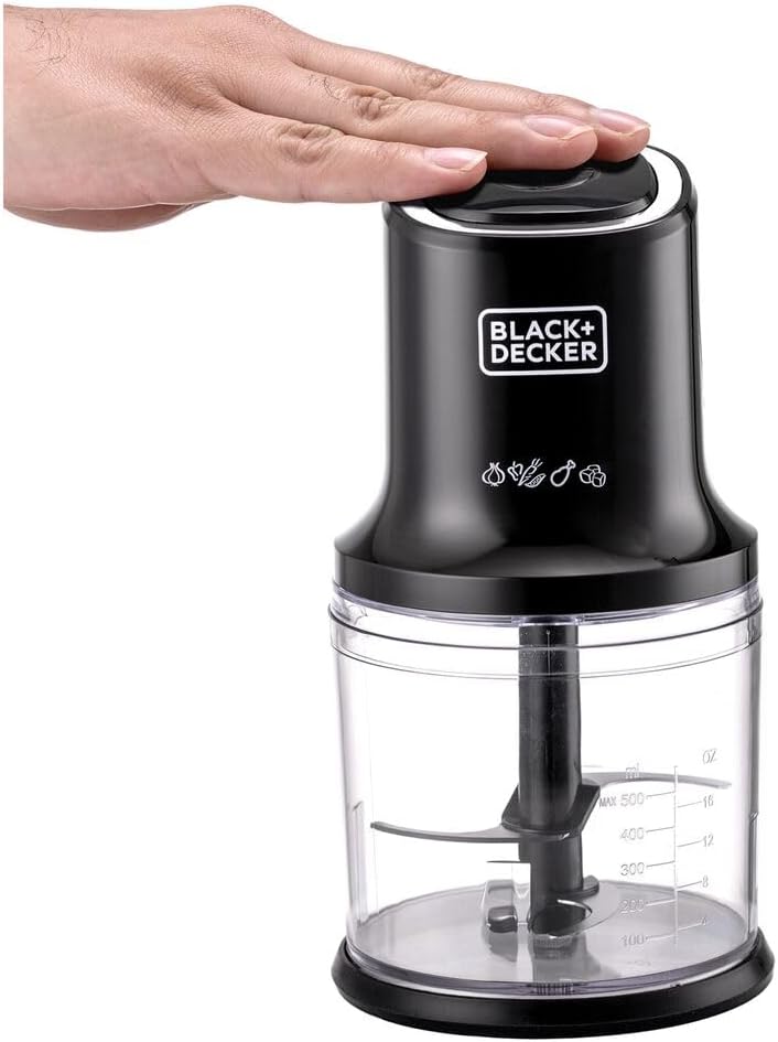 BLACK+DECKER BLACK+DECKER Vertical Chopper, 4 Blades, 500W, 500ml, Black - FC500-B5, by BLACK+DECKER